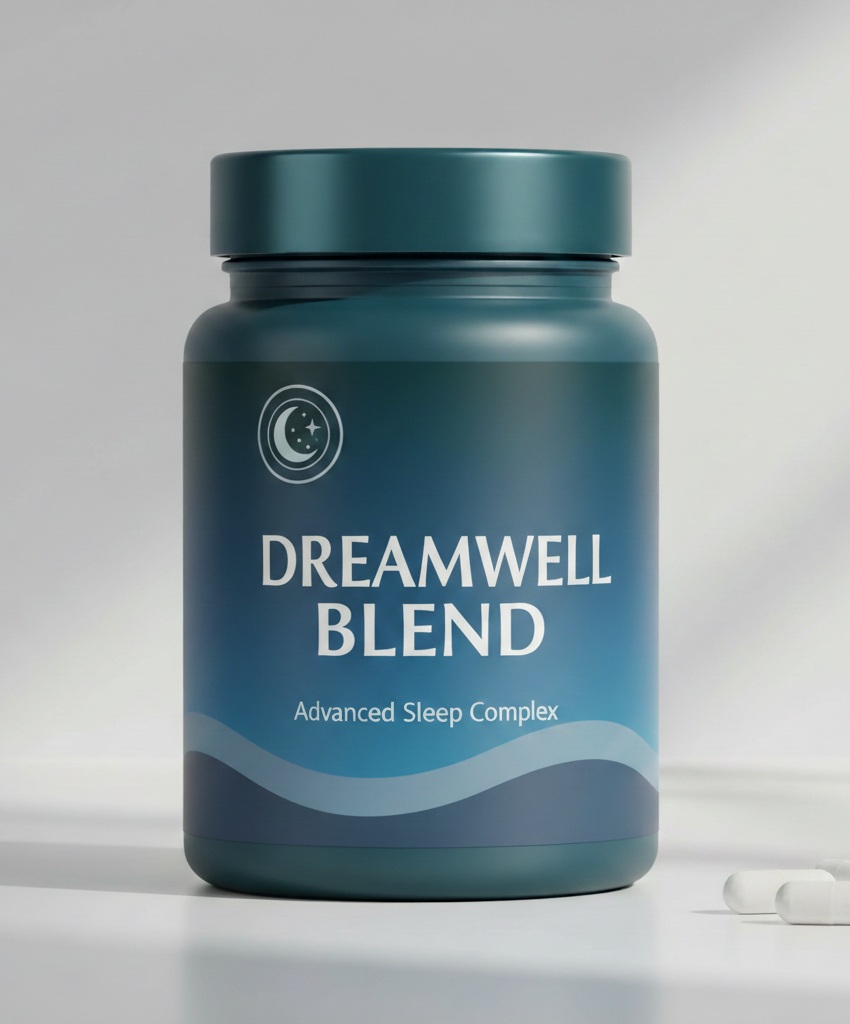 Dreamwell Blend product package displayed on a neutral background